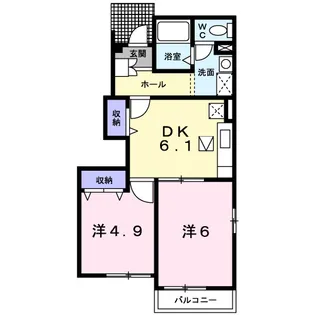 ルミナスB【1階】の間取り