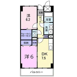 アメニティ屋島【4階】の間取り