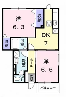ララ・メゾン A【1階】の間取り