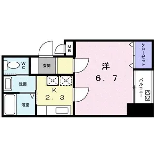グレース栗林【4階】の間取り