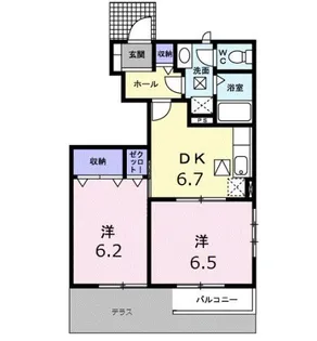 グラスランド レジデンス F【1階】の間取り
