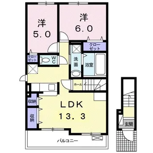 シンフォニー土器【2階】の間取り