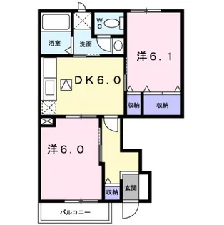 ア・ラ・モード・ピュアB【1階】の間取り