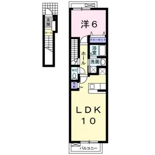 キャッツコート鶴市【2階】の間取り