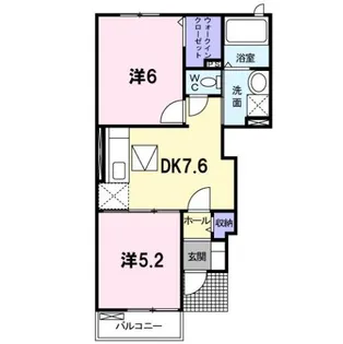 2DKの間取り画像