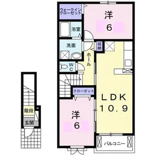 ブローテ高松【2階】の間取り