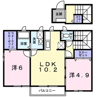 サンリット B【2階】の間取り