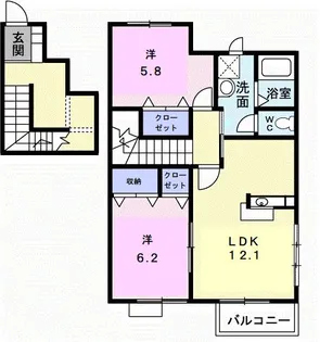 バウムA【2階】の間取り