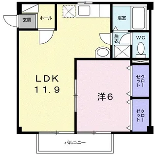 トラッド 木田谷Ⅲ【1階】の間取り