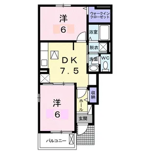 リバーサイド・三日月【1階】の間取り