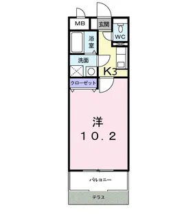 HYコート宮脇【1階】の間取り