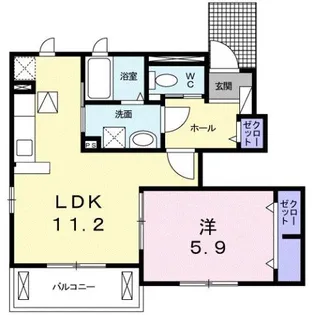 サンリッツ【1階】の間取り