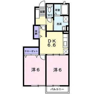 メゾン・ポポラーレB【1階】の間取り