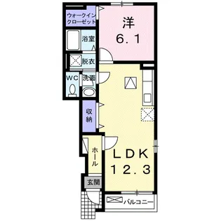 マーベルヘブンⅢ【1階】の間取り