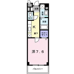 エスティガーデン【2階】の間取り