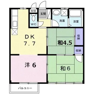 エルディム円座【2階】の間取り