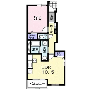 ニュープレイス B【1階】の間取り