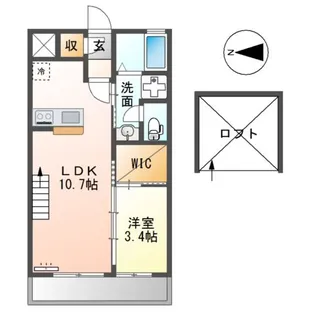 プティスール空港通り【2階】の間取り