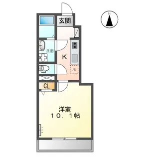 クレア・ド・ルーン【1階】の間取り