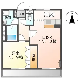 ラフォーレ木太【1階】の間取り