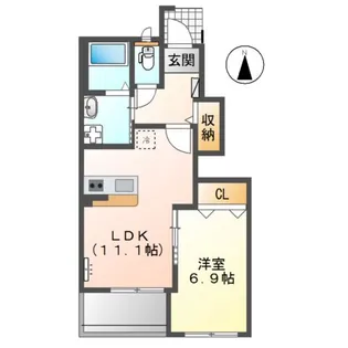 ソレイユ元山町Ⅱ【1階】の間取り