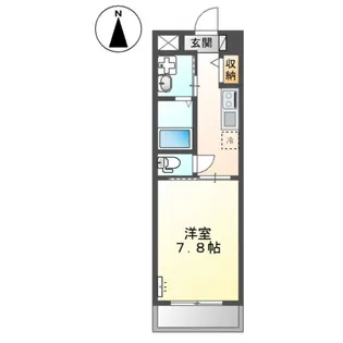 ルマー栗林【1階】の間取り