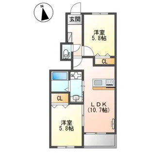 グラン フェリシア Ⅱ【1階】の間取り