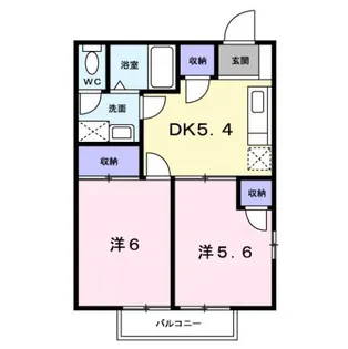 ロマネスクローズ B【2階】の間取り