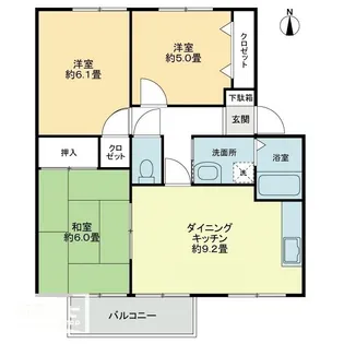 Fo.トロワ木太A【3階】の間取り