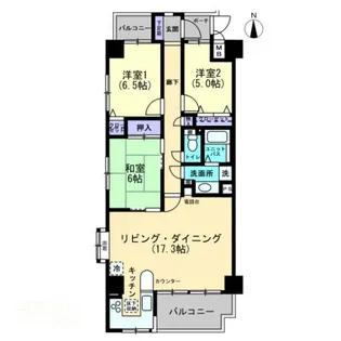 アルファステイツ木太Ⅲ【0501号室】の間取り