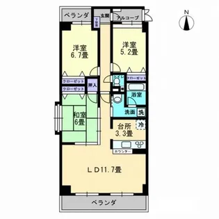 RATAN・TATA【0603号室】の間取り