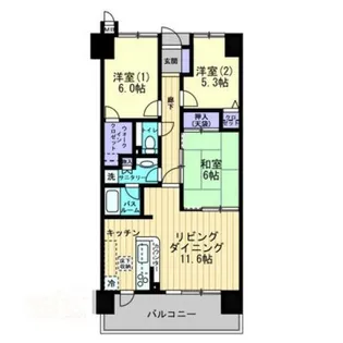 アルファステイツ太田Ⅲ【0304号室】の間取り