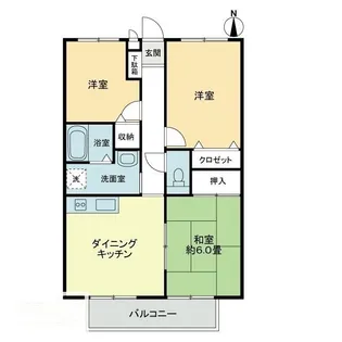 フォブール木太A【0203号室】の間取り
