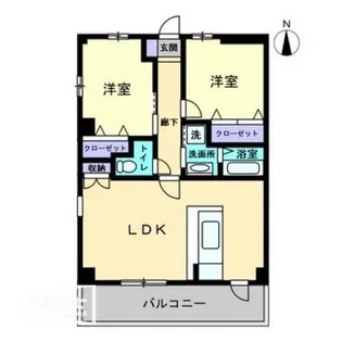フィネス多賀Ⅱ【0106号室】の間取り