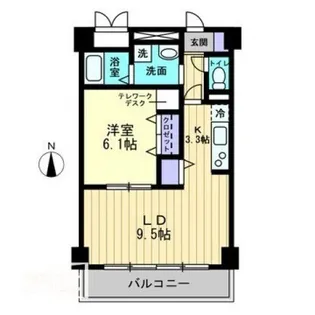 フィール上之町【0606号室】の間取り