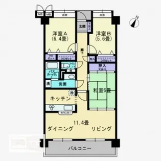 アルファパーク屋島四番館【0706号室】の間取り