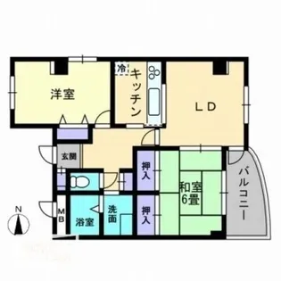 レイクウエストⅡ【06001号室】の間取り