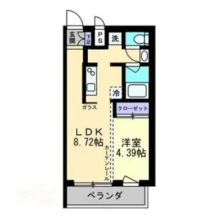 コリドールナカノ【0402号室】の間取り