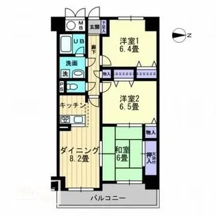 ヴァリューマリオン円座【0306号室】の間取り