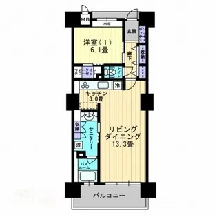 アルファステイツライオン館【0404号室】の間取り