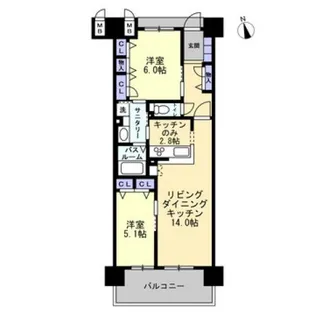 アルファライフ玉藻公園【0403号室】の間取り