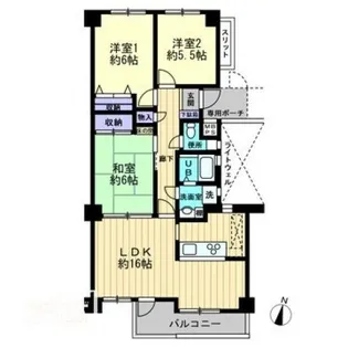 ダイアパレス屋島【0403号室】の間取り