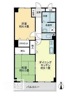 フィネス紅陽【0402号室】の間取り