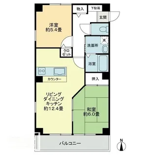 フォブールタウン成合C【0C105号室】の間取り