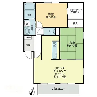 フォブール緑ヶ丘B【0B103号室】の間取り