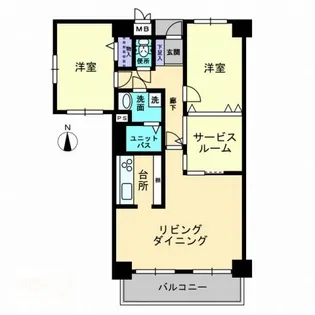 サーパス木太Ⅱ【0801号室】の間取り