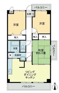 オプスBANZO【0508号室】の間取り