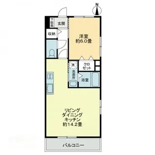 エバーグリーン【0101号室】の間取り