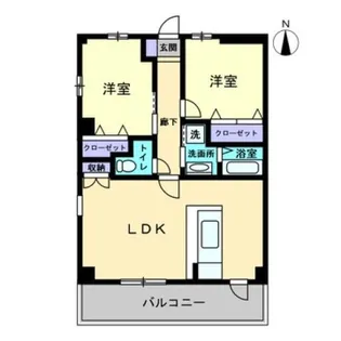 フィネス多賀Ⅱ【0206号室】の間取り
