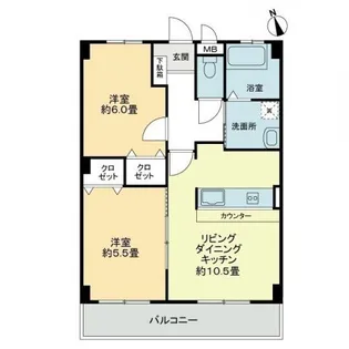 フィネス佐古【0103号室】の間取り